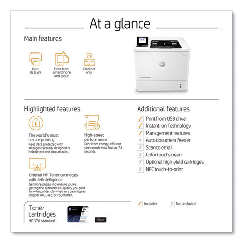 Image of HP Laserjet Enterprise M607n Wireless Laser Printer