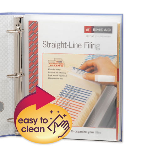 Image of Smead Poly Ring Binder Pockets, 9 X 11.5, Clear, 3/pack