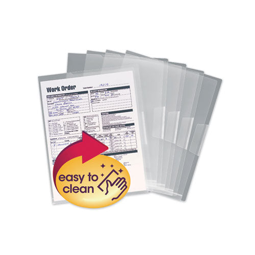 Image of Smead Poly Translucent Project Jackets, Letter Size, Clear, 5/pack