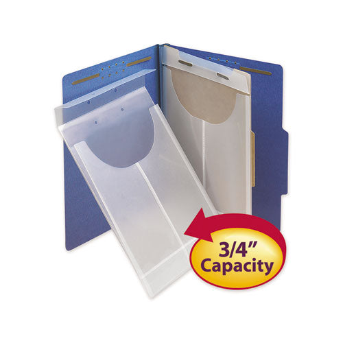 Image of Smead Two-Hole Letter/legal Poly Expanding Jackets, 2-Hole Punched, Letter/legal Size, Clear, 24/box