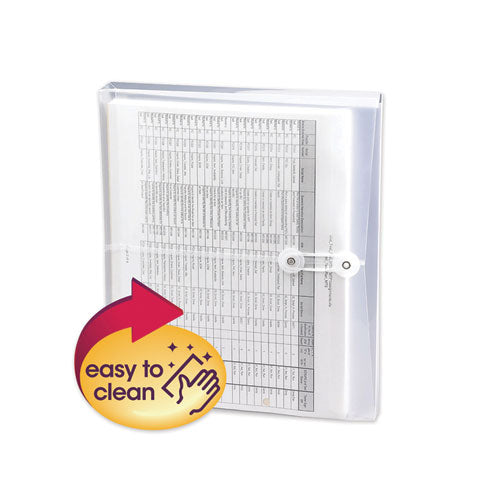 Image of Smead Poly String and Button Interoffice Envelopes, Open-Side (Horizontal), 9.75 x 11.63, Clear, 5/Pack