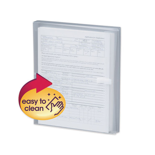 Image of Smead Poly Side-Load Envelopes, Fold-Over Closure, 9.75 x 11.63, Clear, 5/Pack