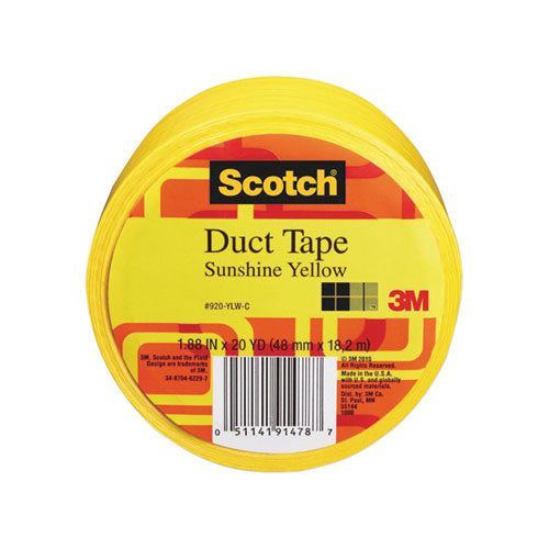 Image of Scotch® Duct Tape, 1.88" X 20 Yds, Sunshine Yellow