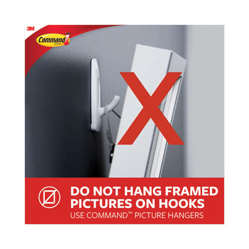 Image of Command Sawtooth Picture Hanger Value Pack, Large, Plastic, White, 5 Lb Capacity, 3 Hooks And 6 Strips/pack