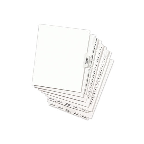 Image of Avery® Avery-Style Preprinted Legal Bottom Tab Dividers, 26-Tab, Exhibit U, 11 x 8.5, White, 25/Pack