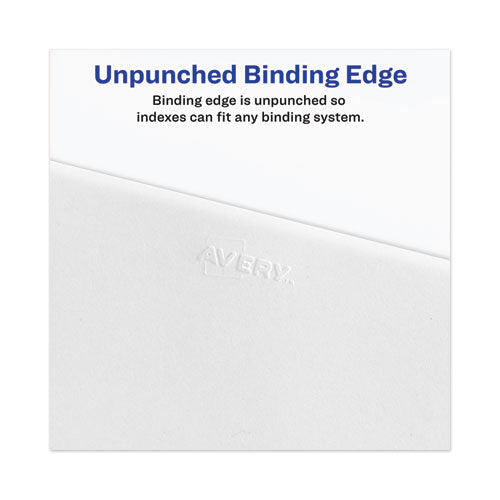 Image of Avery® Avery-Style Preprinted Legal Bottom Tab Dividers, 26-Tab, Exhibit S, 11 x 8.5, White, 25/Pack