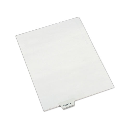 Image of Avery® Avery-Style Preprinted Legal Bottom Tab Dividers, 26-Tab, Exhibit V, 11 x 8.5, White, 25/Pack