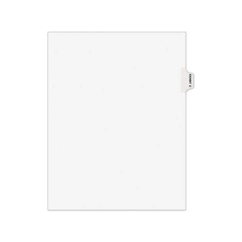 Image of Avery® Avery-Style Preprinted Legal Side Tab Divider, 26-Tab, Exhibit C, 11 x 8.5, White, 25/Pack, (1373)