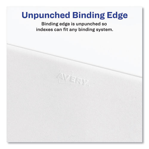 Image of Avery® Avery-Style Preprinted Legal Bottom Tab Dividers, 26-Tab, Exhibit U, 11 x 8.5, White, 25/Pack