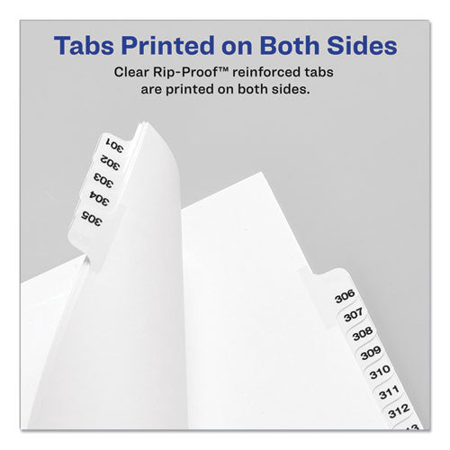 Image of Avery® Avery-Style Preprinted Legal Bottom Tab Divider, 26-Tab, Exhibit B, 11 x 8.5, White, 25/PK