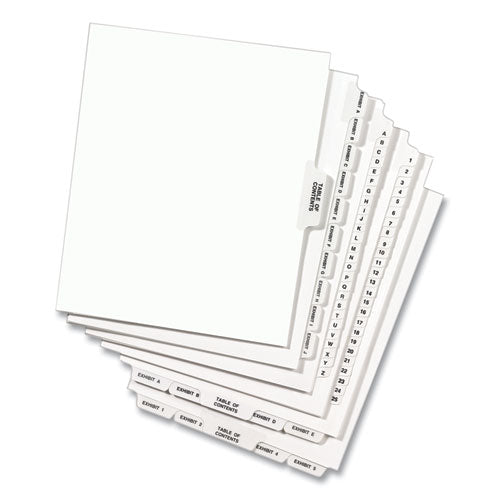 Image of Avery® Avery-Style Preprinted Legal Side Tab Divider, 26-Tab, Exhibit C, 11 x 8.5, White, 25/Pack, (1373)