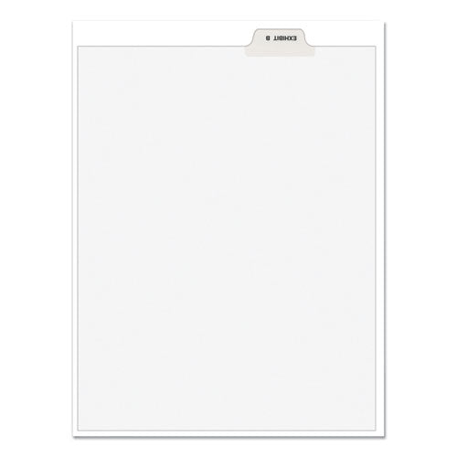 Image of Avery® Avery-Style Preprinted Legal Bottom Tab Divider, 26-Tab, Exhibit B, 11 x 8.5, White, 25/PK