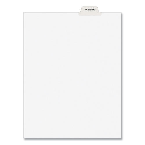 Image of Avery® Avery-Style Preprinted Legal Bottom Tab Divider, 26-Tab, Exhibit G, 11 x 8.5, White, 25/PK
