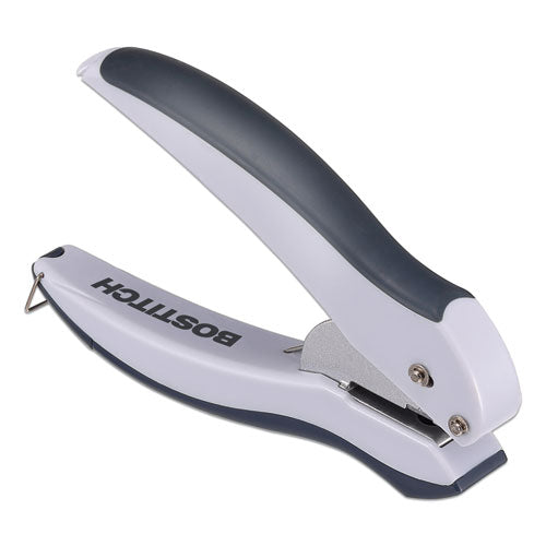 Image of Bostitch® 10-Sheet Ez Squeeze One-Hole Punch, 1/4" Hole, Gray