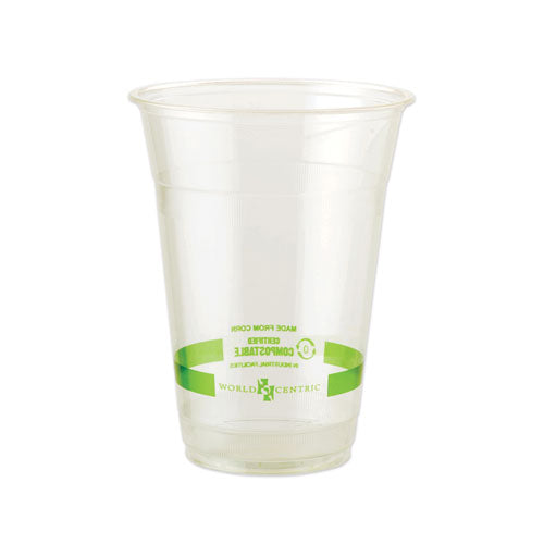 Image of World Centric® PLA Clear Cold Cups, 16 oz, Plastic, Clear, 1,000/Carton
