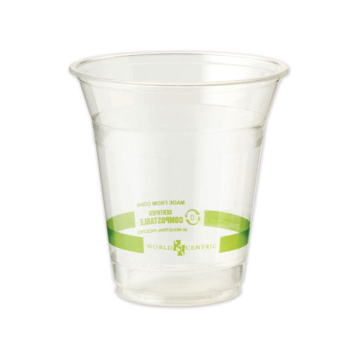 Image of World Centric® PLA Clear Cold Cups, 12 oz, Plastic, Clear, 1,000/Carton