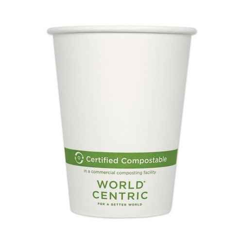 Image of World Centric® Paper Hot Cups, 12 Oz, White, 1,000/carton