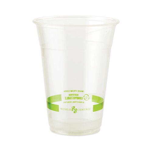 Image of World Centric® PLA Clear Cold Cups, 20 oz, Plastic, Clear, 1,000/Carton