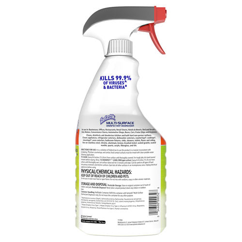 Image of Fantastik® Multi-Surface Disinfectant Degreaser, Herbal, 32 Oz Spray Bottle
