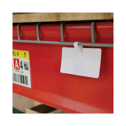 Image of C-Line® Wire Rack Shelf Tag, Side Load, 3.5 X 1.5, White, 10/pack
