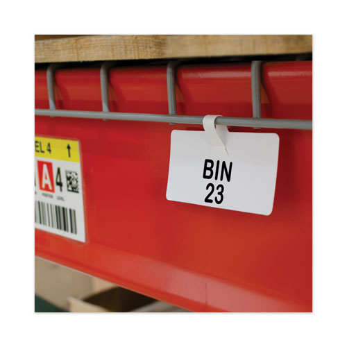 Image of C-Line® Wire Rack Shelf Tag, Side Load, 3.5 X 1.5, White, 10/pack