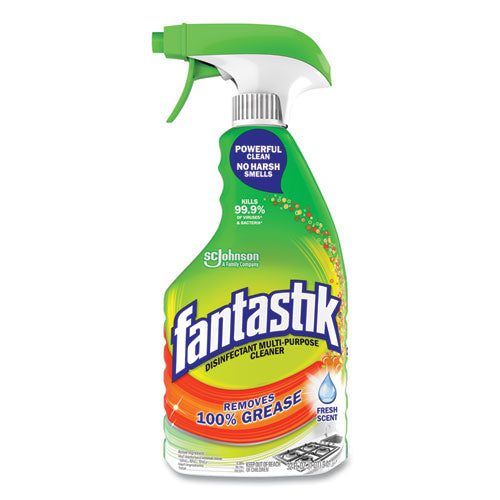 Image of Fantastik® Disinfectant Multi-Purpose Cleaner Fresh Scent, 32 Oz Spray Bottle, 8/carton