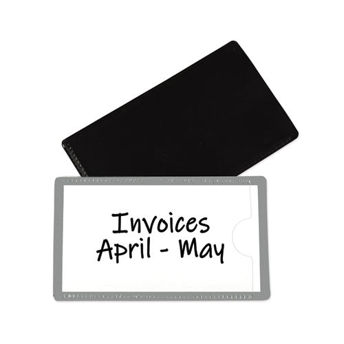 Image of C-Line® Slap-Stick Magnetic Label Holders, Side Load, 4.25 X 2.5, Gray, 10/pack