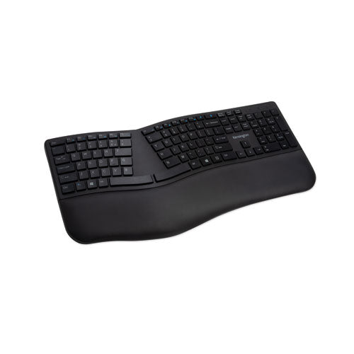 Image of Kensington® Pro Fit Ergo Wireless Keyboard, 18.98 X 9.92 X 1.5, Black
