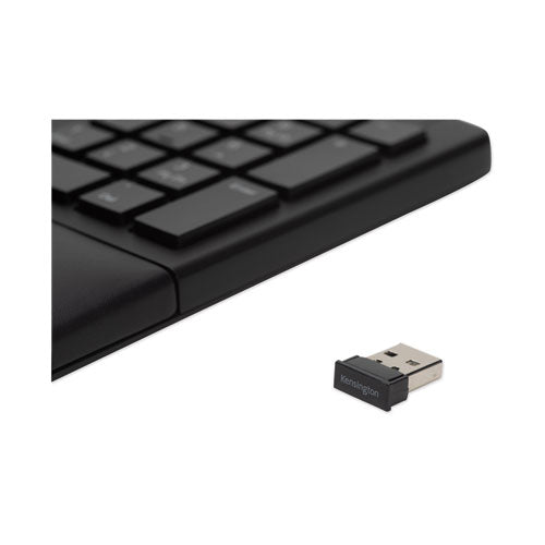 Image of Kensington® Pro Fit Ergo Wireless Keyboard, 18.98 X 9.92 X 1.5, Black