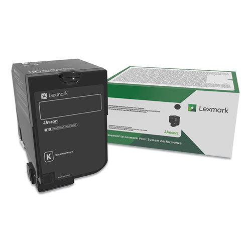 Image of Lexmark 74c00kg Return Program Toner, 3,000 Page-Yield, Black