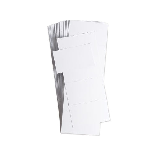 Image of U Brands Data Card Replacement, 3 X 1.75, White, 500/pack