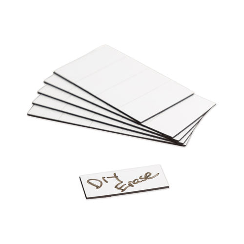 Image of U Brands Dry Erase Magnetic Tape Strips, 2" X 0.88", White, 25/pack