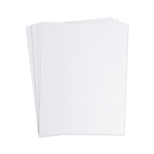 Image of U Brands Data Card Replacement Sheet, 8.5 x 11 Sheets, Perforated at 1", White, 10/Pack