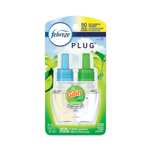 Image of Febreze® Plug Air Freshener Refills, Gain Original, 0.87 Oz