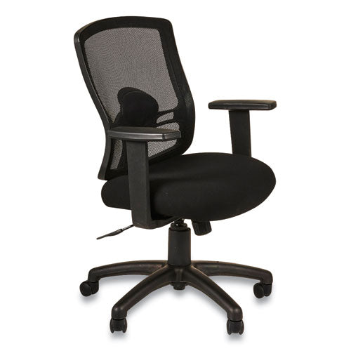 Image of Alera® Alera Etros Series Mesh Mid-Back Petite Swivel/Tilt Chair, Supports Up to 275 lb, 17.71" to 21.65" Seat Height, Black