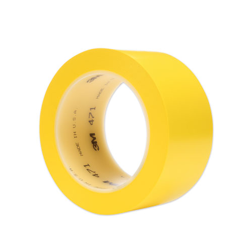 Image of 3M Vinyl Floor Marking Tape 471, 2" X 36 Yds, Yellow
