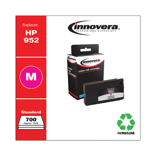 Image of Innovera® Remanufactured Magenta Ink, Replacement for 952 (L0S52AN), 700 Page-Yield