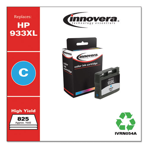 Image of Innovera® Remanufactured Cyan High-Yield Ink, Replacement for 933XL (CN054A), 825 Page-Yield