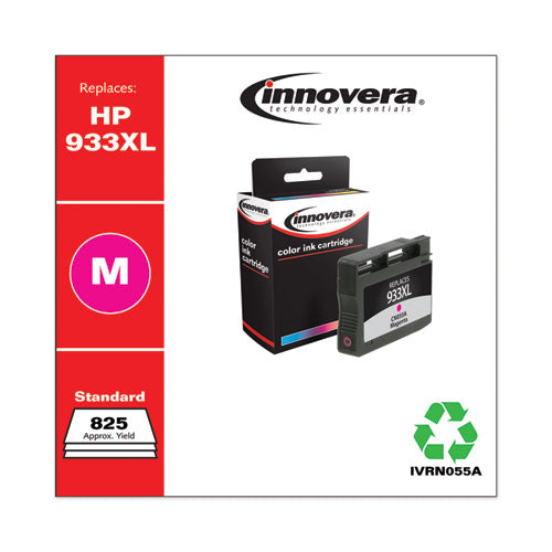 Image of Innovera® Remanufactured Magenta High-Yield Ink, Replacement for 933XL (CN055A), 825 Page-Yield