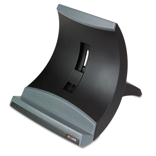 Image of 3M Vertical Notebook Computer Riser With Cable Management, 9" X 12" X 6.5" To 9.5", Black/charcoal Gray, Supports 20 Lbs