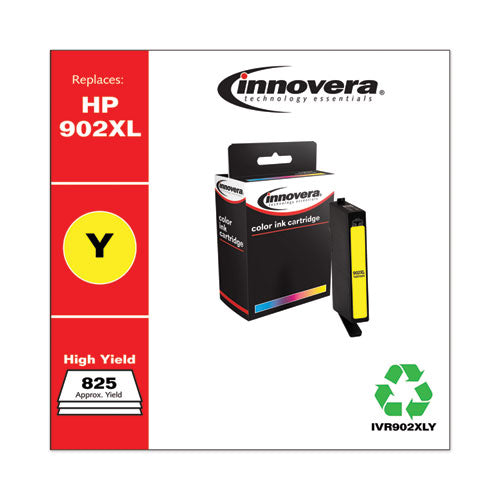 Image of Innovera® Remanufactured Yellow High-Yield Ink, Replacement for 902XL (T6M10AN), 825 Page-Yield