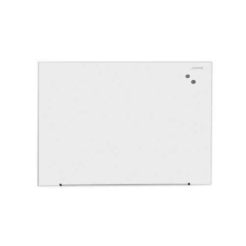 Image of Universal® Frameless Magnetic Glass Marker Board, 48" x 36", White Surface