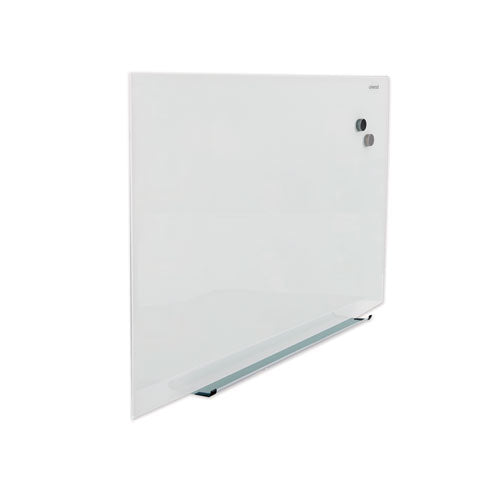 Image of Universal® Frameless Magnetic Glass Marker Board, 48" x 36", White Surface