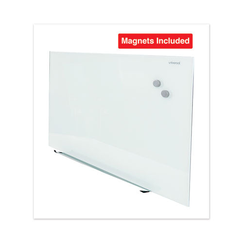 Image of Universal® Frameless Magnetic Glass Marker Board, 48" x 36", White Surface