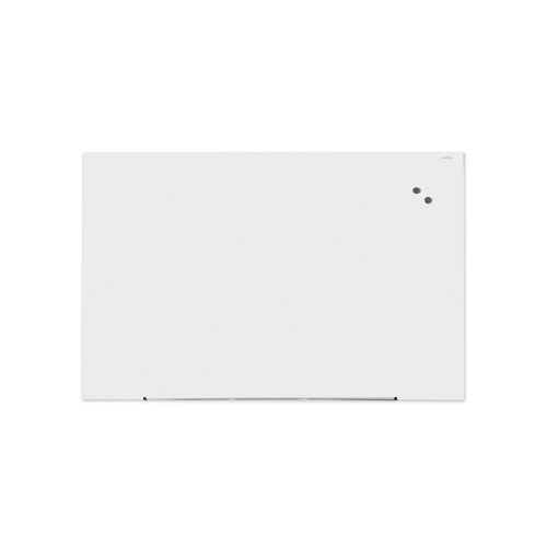 Image of Universal® Frameless Magnetic Glass Marker Board, 72" x 48", White Surface