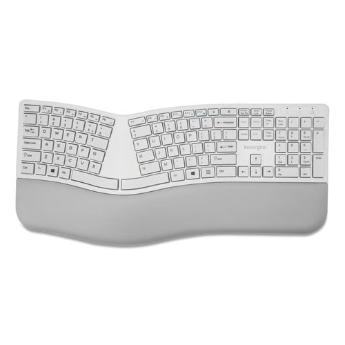 Image of Kensington® Pro Fit Ergo Wireless Keyboard, 18.98 X 9.92 X 1.5, Gray