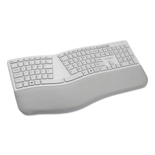 Image of Kensington® Pro Fit Ergo Wireless Keyboard, 18.98 X 9.92 X 1.5, Gray