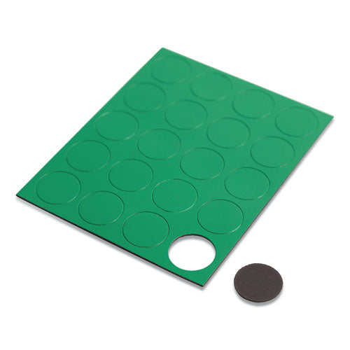 Image of U Brands Heavy-Duty Board Magnets, Circles, 0.75" Diameter, Green, 20/Pack