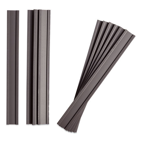 Image of U Brands Magnetic Card Holders, 6 X 0.5, Black, 10/pack