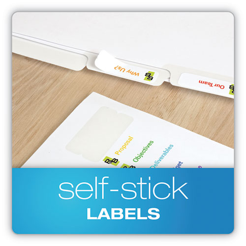 Image of Oxford Custom Label Tab Dividers With Self-Adhesive Tab Labels, 5-Tab, 11 X 8.5, White, 25 Sets